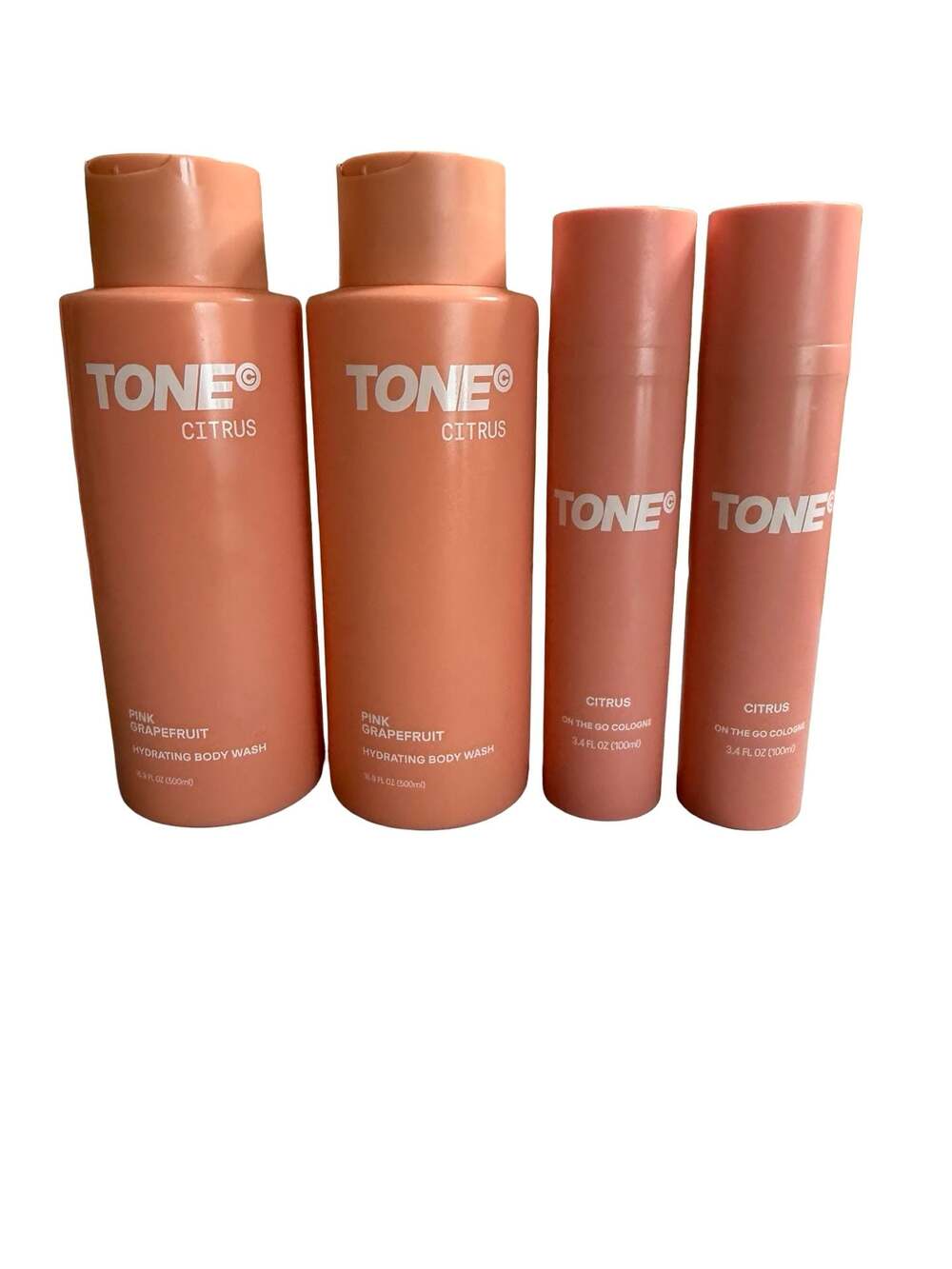 TONE 2 Citrus Pink Grapefruit Hydrating Body Wash & 2 Citrus Cologne On The Go